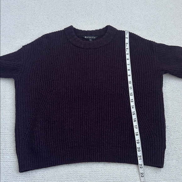 Athleta Wool/Cashmere Sweater Purple Size Small - Picture 5 of 7